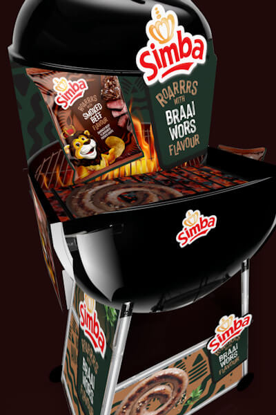Simba Braai Wors sampling stand
